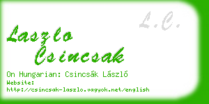 laszlo csincsak business card